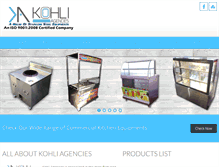 Tablet Screenshot of kohliagencies.com